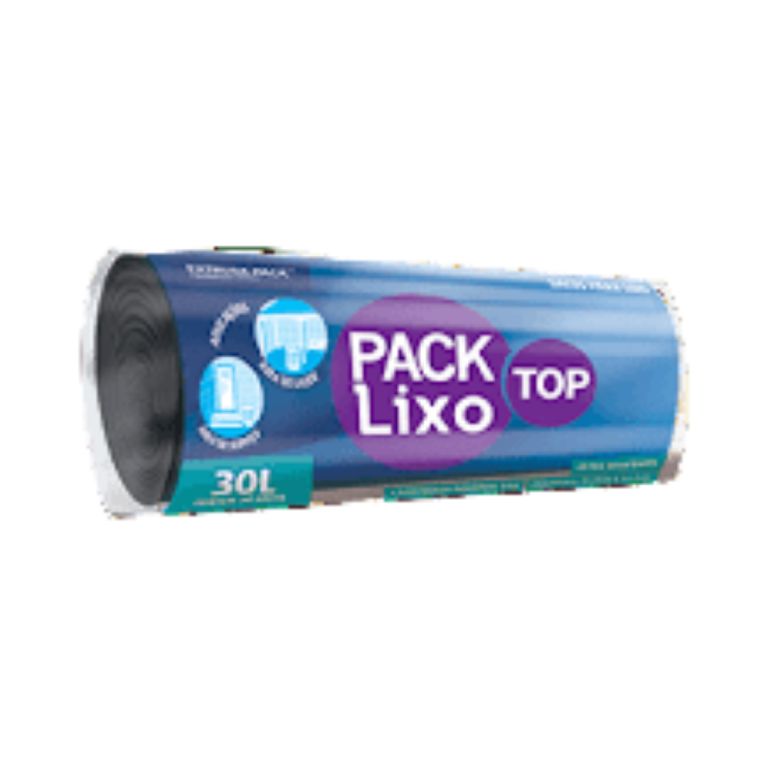 PACK LIXO TOP 030 LITROS PRETO 59X62 FD 10X30 UN