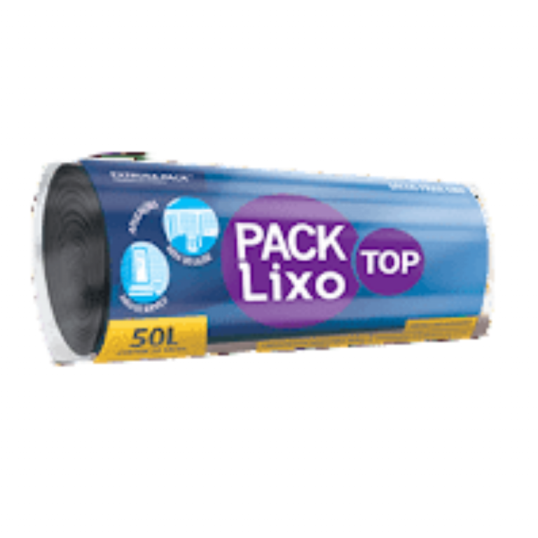 PACK LIXO TOP 050 LITROS PRETO 63X80 FD 10X30 UN